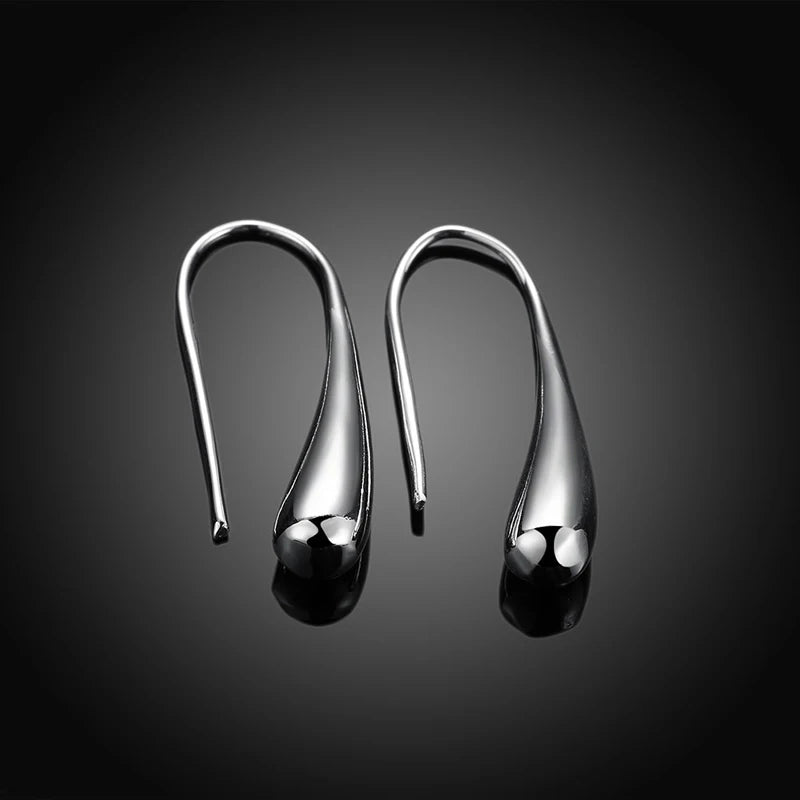 Hot Sale 925 Silver Earring Fashion Jewelry Teardrop/Water Drop/Raindrop Dangle Earrings for Women Valentine Gifts